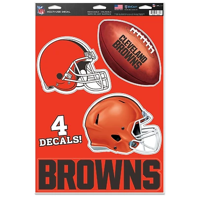 Feuille de décalcomanies multi-usages WinCraft Cleveland Browns Primary 11'' x 17''