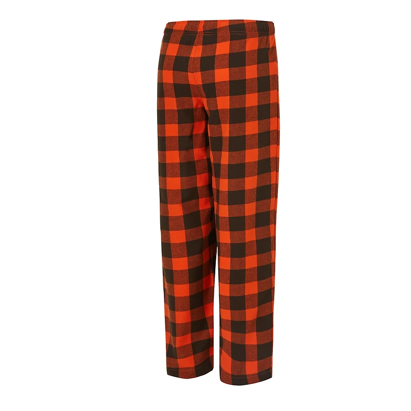 Ensemble pyjama en flanelle marron/orange Cleveland Browns Avondale pour femme Concepts Sport