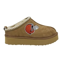 Women's Cuce  Tan Cleveland Browns Chestnut Slip On Boots with Crystal Logo