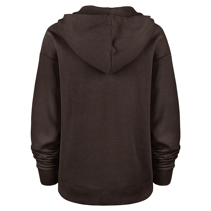 Women's '47 Brown Cleveland Browns Clarity Kennedy Pullover Hoodie