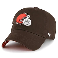 Women's '47 Brown Cleveland Browns Confetti Icon Clean Up Adjustable Hat
