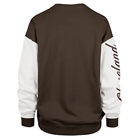 Women's '47  Brown Cleveland Browns Double Header Rise Andie Pullover Sweatshirt