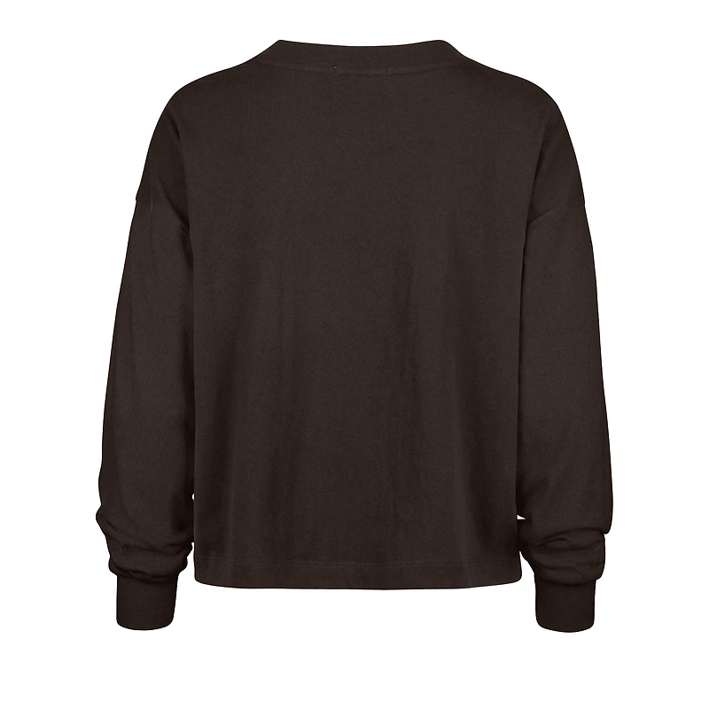 T-shirt surdimensionné à manches longues pour femme « 47 Brown Cleveland Browns Outreach City »