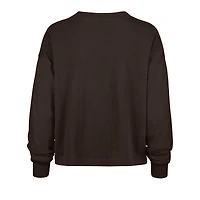 T-shirt surdimensionné à manches longues pour femme « 47 Brown Cleveland Browns Outreach City »