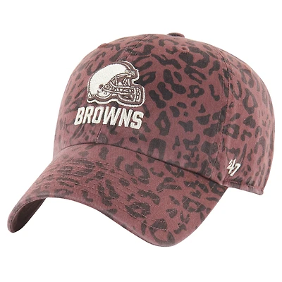 Women's '47 Brown Cleveland Browns Tawny Clean Up Adjustable Hat