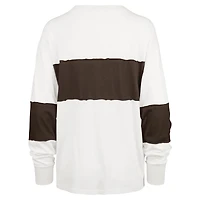 Women's '47 Cream Cleveland Browns Clubhouse Pride Taylor Long Sleeve T-Shirt