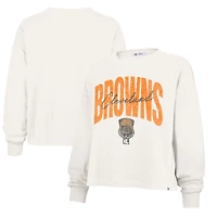 Women's '47 Cream Cleveland Browns Dawg Pound XL Muse Sydney Long Sleeve T-Shirt