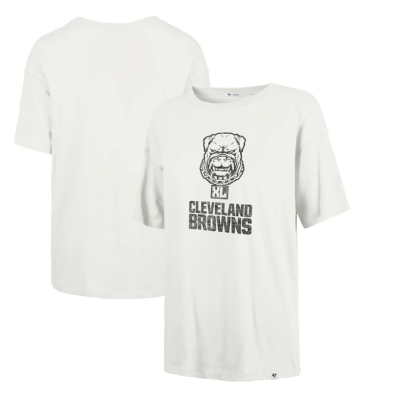 T-shirt surdimensionné « 47 Cream Dawg Pound XL » pour femme des Cleveland Browns