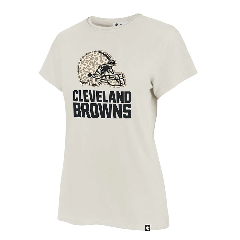 Women's '47 Cream Cleveland Browns Panthera Frankie T-Shirt