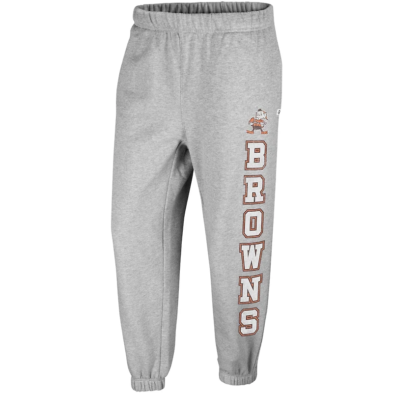 Pantalon de survêtement '47 gris chiné pour femmes Cleveland Browns Double Pro Harper Jogger