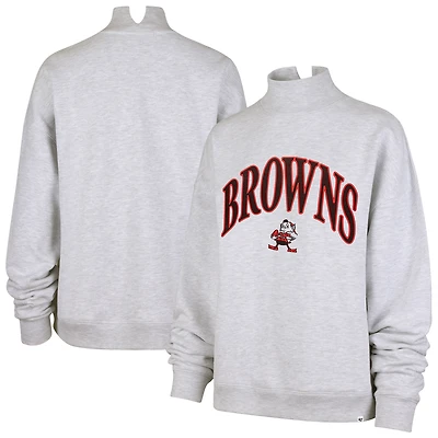 Sweat-shirt à col montant Vantage '47 pour femme, gris chiné, des Cleveland Browns