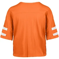 Women's '47 Orange Cleveland Browns Premier Scout Cropped V-Neck T-Shirt