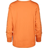 Women's '47 Orange Cleveland Browns Tom Cat Lightweight Long Sleeve T-Shirt