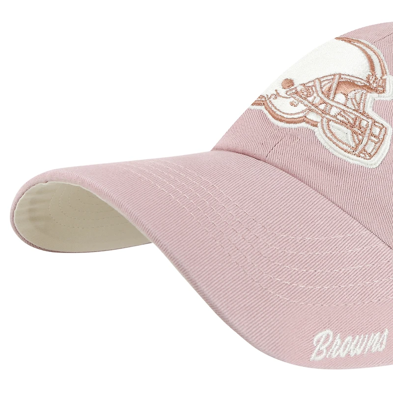 Women's '47  Pink Cleveland Browns Ballpark Cheer Dusty Rose Clean Up Adjustable Hat