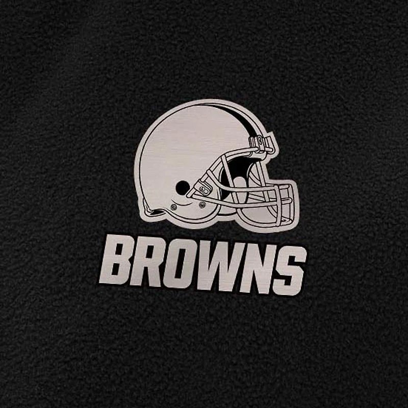 Gilet zippé Antigua noir pour femme, style nostalgique des Cleveland Browns