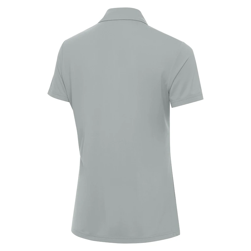 Women's Antigua  Gray Cleveland Browns Era V-Neck Polo