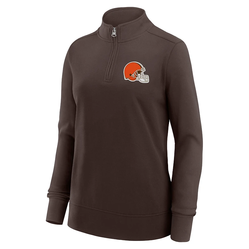 Veste marron à fermeture éclair quart de tour Velocity pour femme des Cleveland Browns