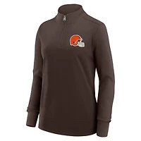 Veste marron à fermeture éclair quart de tour Velocity pour femme des Cleveland Browns