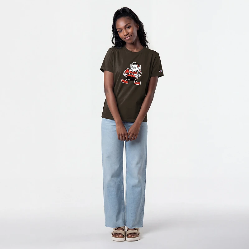 Women's Champion  Brown Cleveland Browns Logo T-Shirt