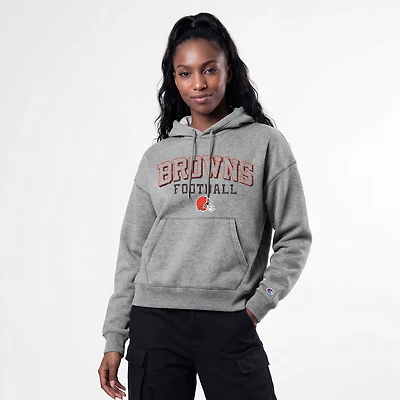Women's Champion Gray Cleveland Browns Triumph Tri-Blend Hoodie