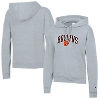 Sweat à capuche Powerblend gris chiné pour femme Championne des Cleveland Browns