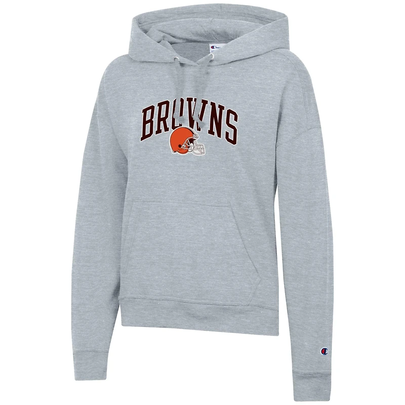 Women's Champion  Heather Gray Cleveland Browns Powerblend Hoodie