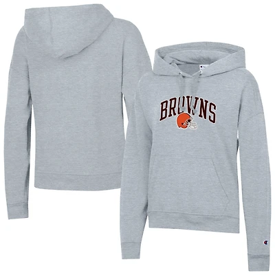 Women's Champion Heather Gray Cleveland Browns Powerblend Hoodie