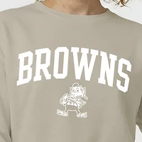 Women's Champion  Light Brown Cleveland Browns Powerblend Cocoa Butter Fleece Sweatshirt