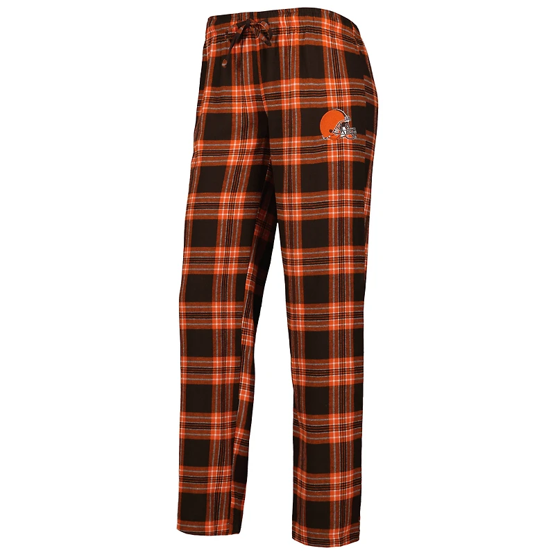 Ensemble de nuit pour femme avec t-shirt et pantalon Concepts Sport marron/orange Cleveland Browns Badge