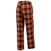 Ensemble de nuit pour femme avec t-shirt et pantalon Concepts Sport marron/orange Cleveland Browns Badge