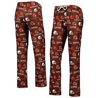 Concepts Sport Pantalon en tricot pour femme Cleveland Browns Breakthrough Marron