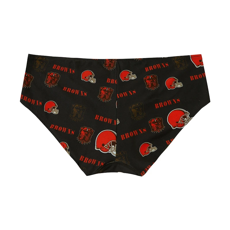 Culotte en tricot à imprimé mosaïque Cleveland Browns Sport Brown pour femme