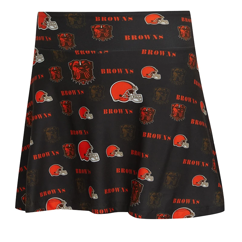 Jupe-short à imprimé mosaïque marron Cleveland Browns pour femme Concepts Sport