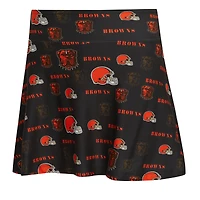 Jupe-short à imprimé mosaïque marron Cleveland Browns pour femme Concepts Sport