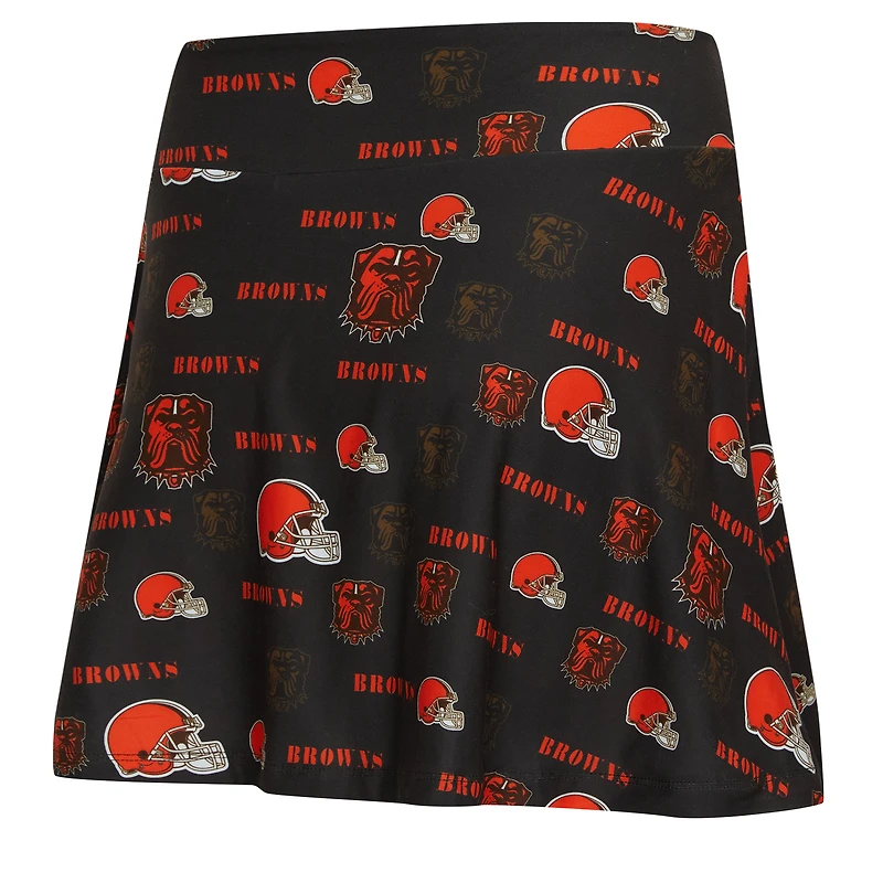 Jupe-short à imprimé mosaïque marron Cleveland Browns pour femme Concepts Sport