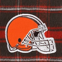 Women's Concepts Sport Brown Cleveland Browns Plus Badge Top & Flannel Pants Sleep Set