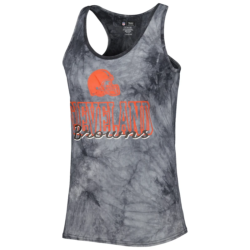 Concepts Sport Charcoal Cleveland Browns Billboard Col rond Débardeur dos nageur et short Ensemble de nuit