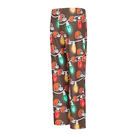 Ensemble t-shirt à manches longues et pantalon en tricot Garland Raglan pour femme Concepts Sport Cleveland Browns