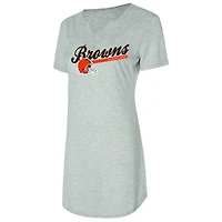 Chemise de nuit en tricot gris pour femme Concepts Sport Cleveland Browns Petition