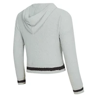 Ensemble sweat à capuche et short manches longues Whitley gris Cleveland Browns pour femme Concepts Sport