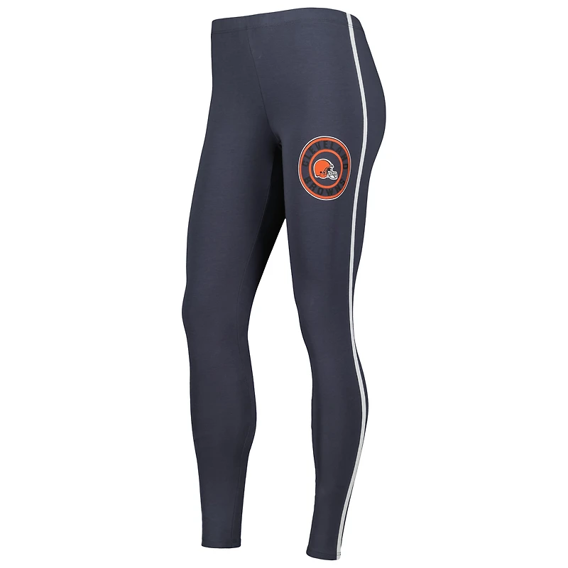 Women's Concepts Sport White/Charcoal Cleveland Browns Sonata T-Shirt & Leggings Sleep Set