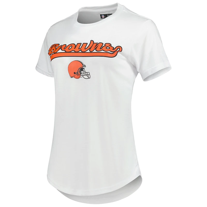 Ensemble de nuit Concepts Sport blanc/anthracite pour femme avec haut et leggings Sonata des Cleveland Browns