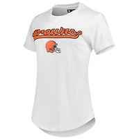 Ensemble de nuit Concepts Sport blanc/anthracite pour femme avec haut et leggings Sonata des Cleveland Browns