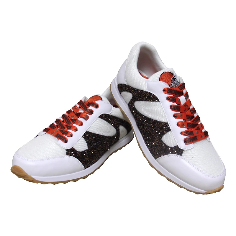 Baskets à paillettes Cuce Brown Cleveland Browns pour femmes