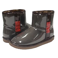 Bottes pour femmes Cuce Brown Cleveland Browns en fausse fourrure de mouton imperméable
