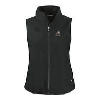Gilet zippé intégral écologique rétro des Cleveland Browns pour femme Cutter & Buck Black
