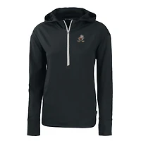 Sweat à capuche demi-zippé écologique et recyclé Daybreak des Cleveland Browns pour femme, noir