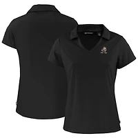 Polo à col en V recyclé Daybreak noir pour femme des Cleveland Browns, Cutter & Buck