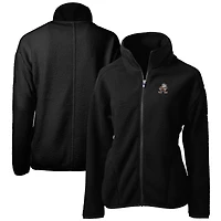 Veste polaire entièrement zippée en sherpa écologique Cascade avec logo rétro des Cleveland Browns pour femme Cutter & Buck