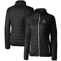 Doudoune zippée intégrale Rainier PrimaLoft Eco pour femme, noire, avec logo rétro des Cleveland Browns, Cutter & Buck